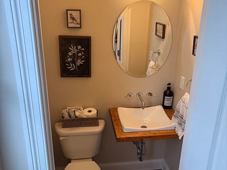 First floor half bath.