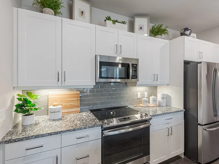 Kitchen With White Cabinets