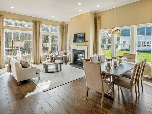 Great room with fireplace