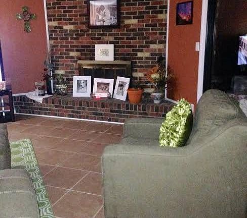 Wood burning fireplace