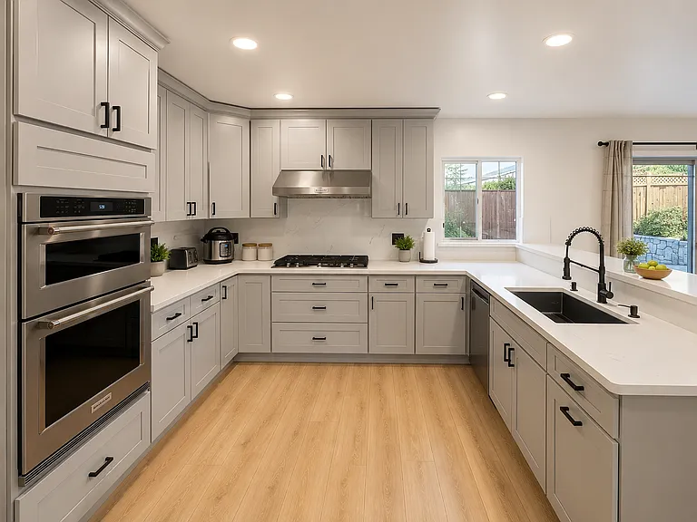 Kitchen with built in combo