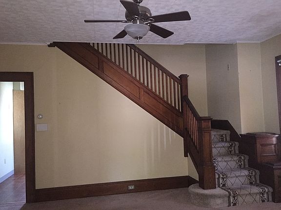 view of dining room and stair case