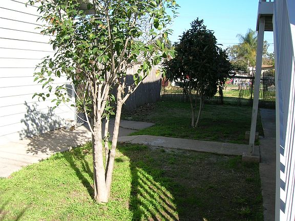 private yard for garden or BBQ;s