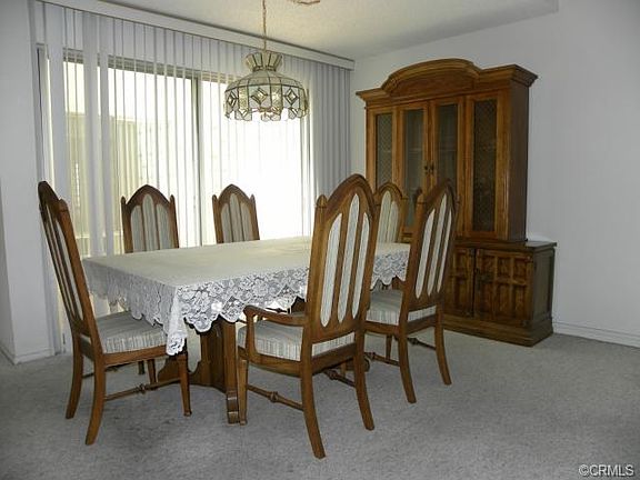 Large Dinning area overlooking the private interior courtyard
