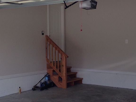 View from attached garage.