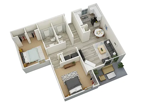 Floor plan Two Bedroom