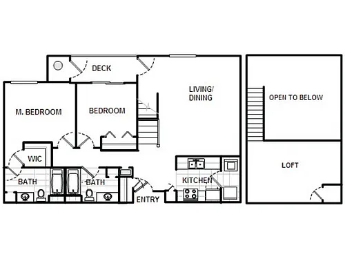 Floor plan The Belair with Loft