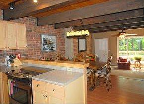 Kitchen view to living room