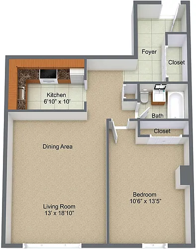Floor plan One Bedroom