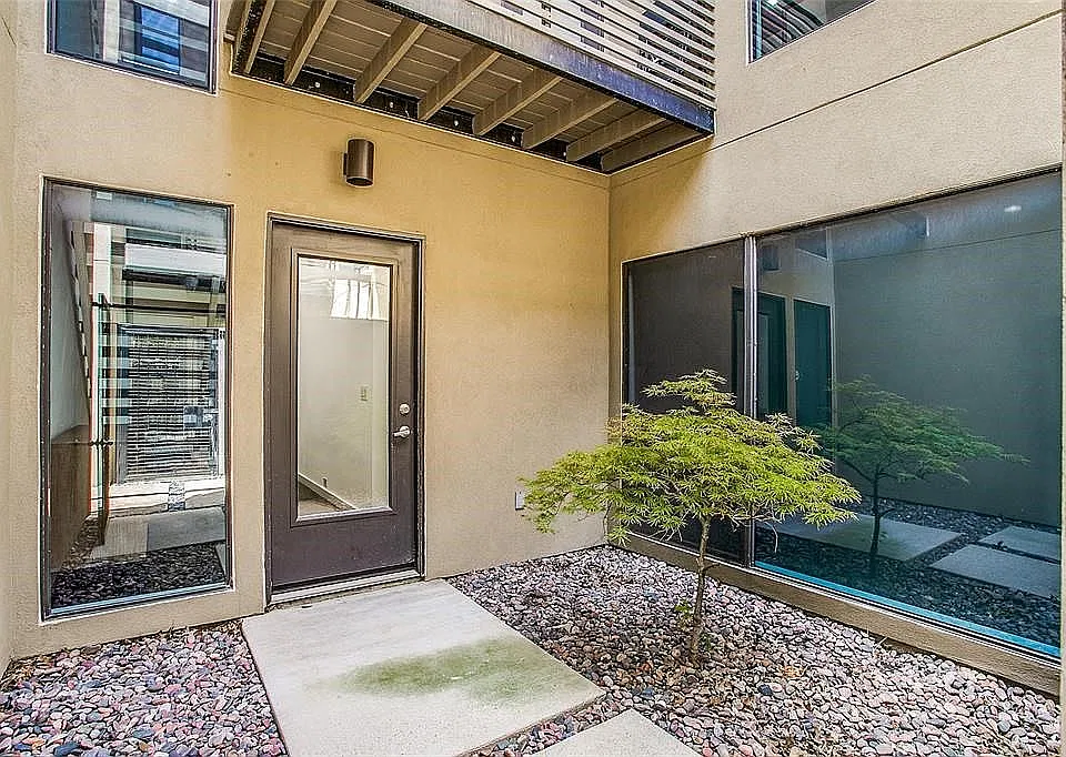 Private atrium with Japanese maple
