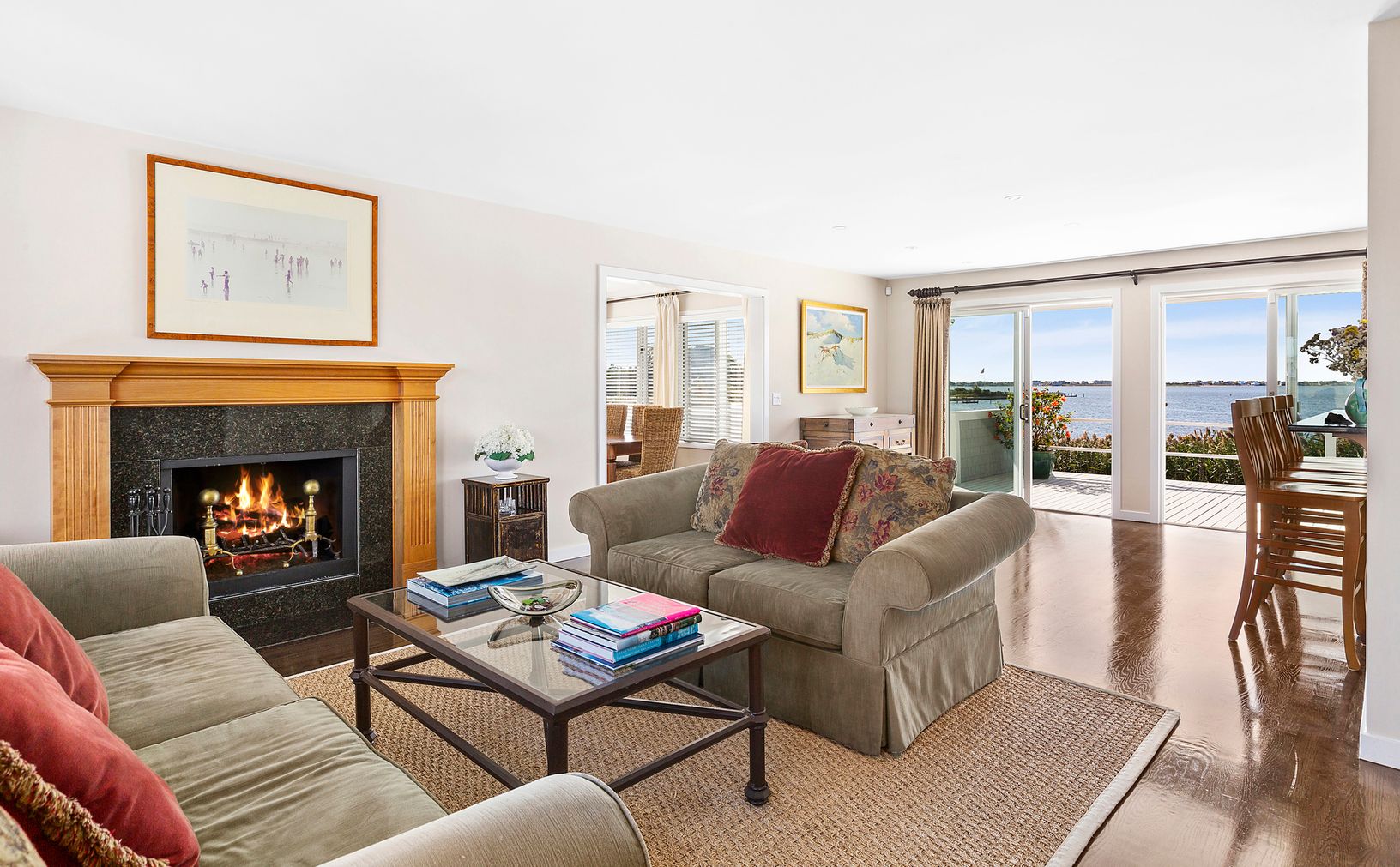  Living Room with Wood Burning Fireplace