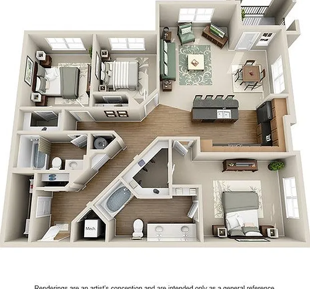 3 Bedroom | 2 Bath | 1434 SF 3 Bedroom | 2 Bath | 1434 SF