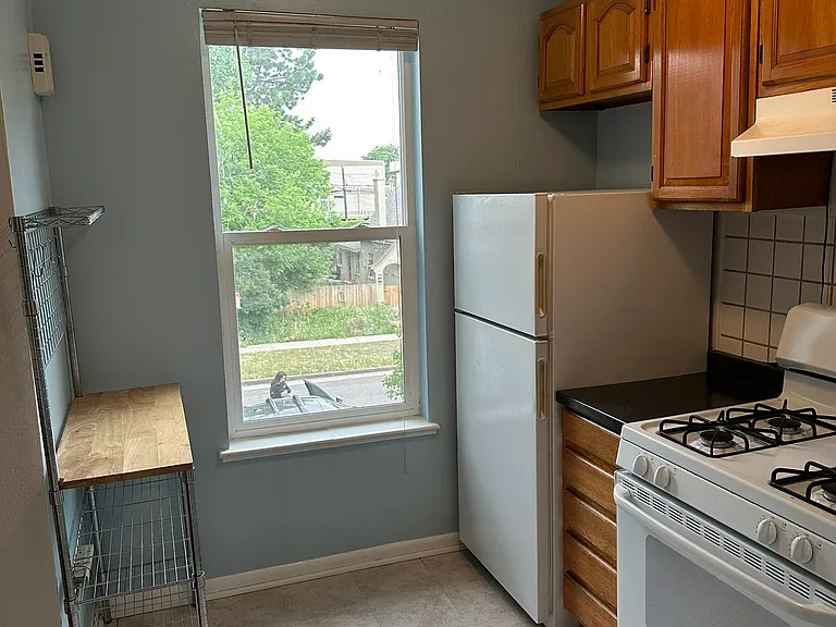 Kitchen window with great light and street overlook.