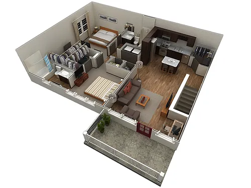 Floor plan 2 BR Designer Overlook