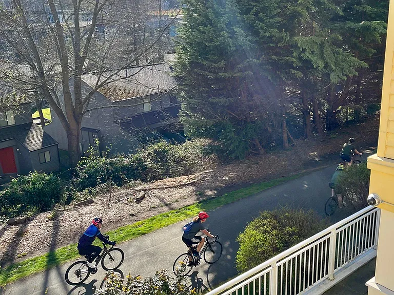 Burke-Gilman trail view from patio.