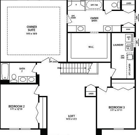 Elevation E - 2nd Floor