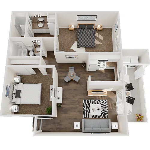 Floor plan 2 Bed 2 Bath