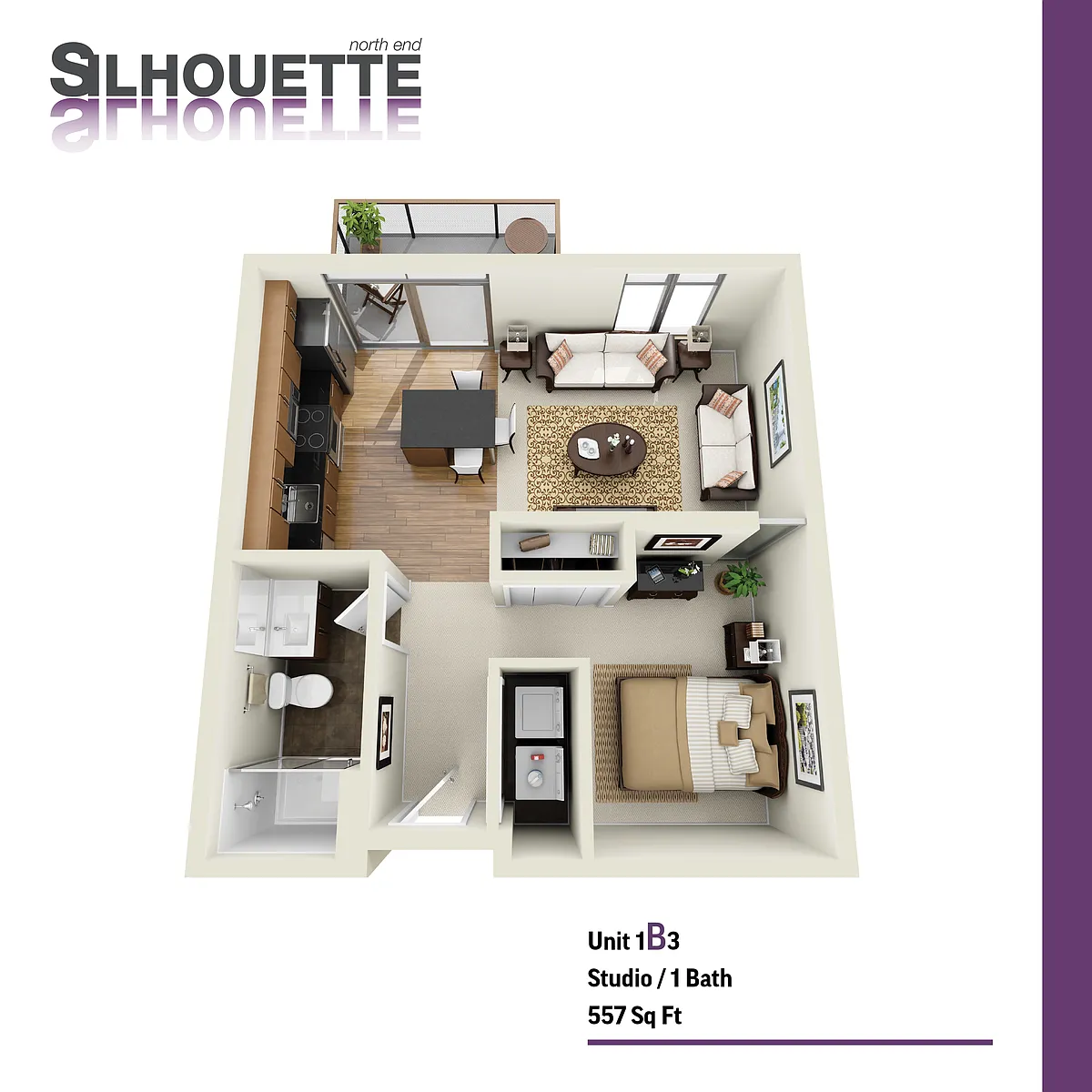 Floor plan 1B3 Convertible