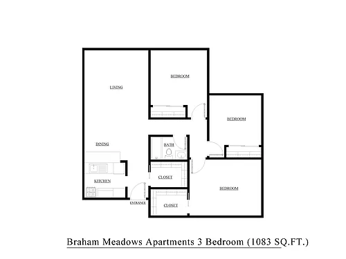 Floor plan Three Bedroom