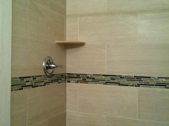 shower with glass shower doors