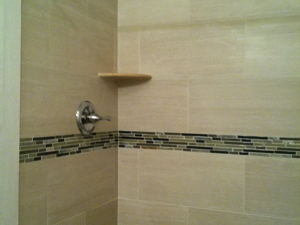 shower with glass shower doors