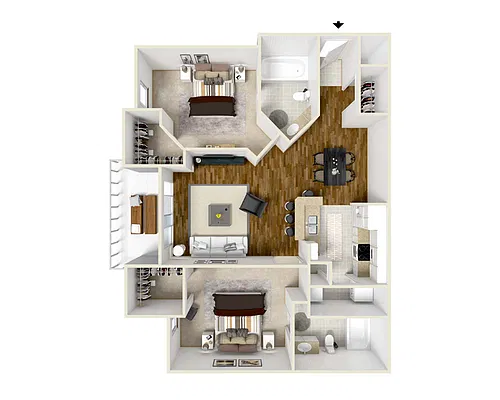 Floor plan 2/2 Classic