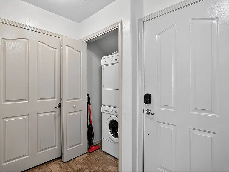 washer and dryer inside unit