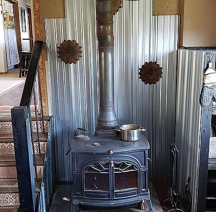 Wood Stove in Family Room
