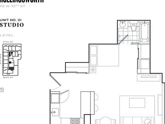 2nd image of 70 W 37th St APT 1201
