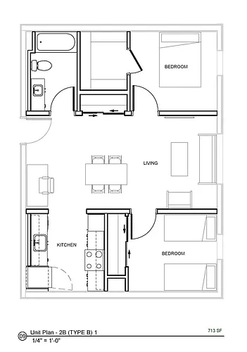 Floor plan Two-Bedroom