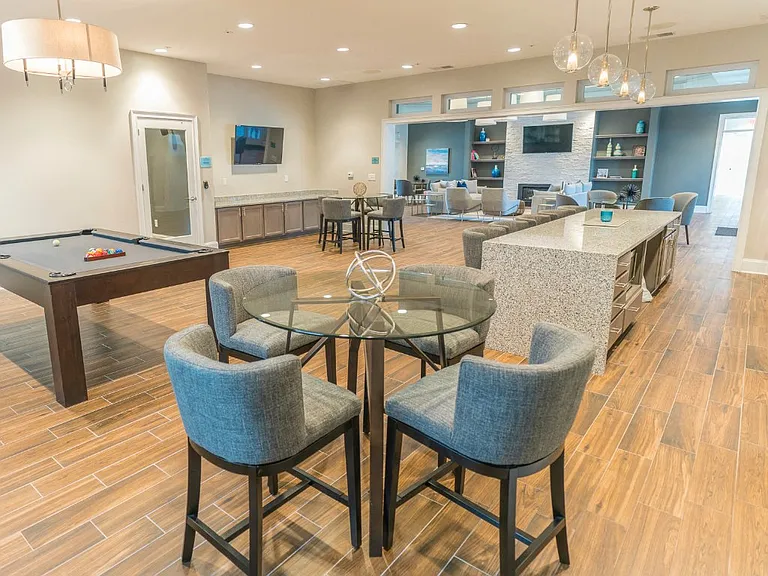 Pool table, large TVs at Resident Clubhouse
