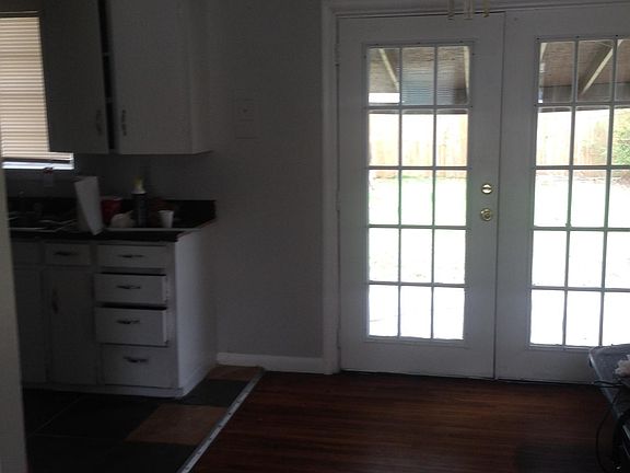 patio door just outside double doors..