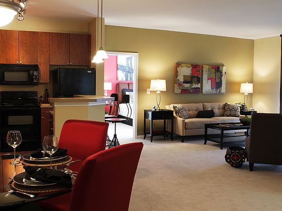Open, spacious apartments with a balcony or patio.