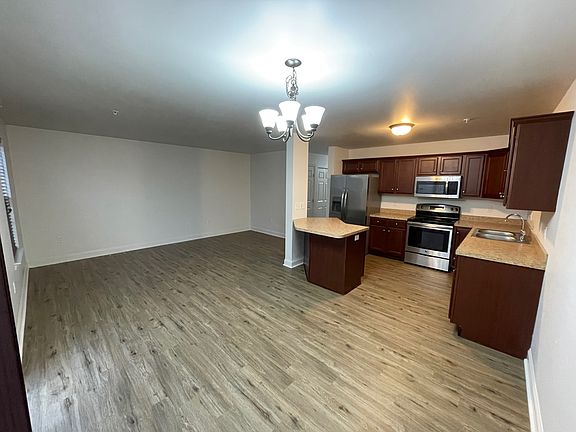 Open kitchen/dining and living area