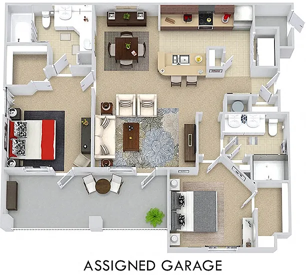 Floor plan Barcelona with Assigned Garage