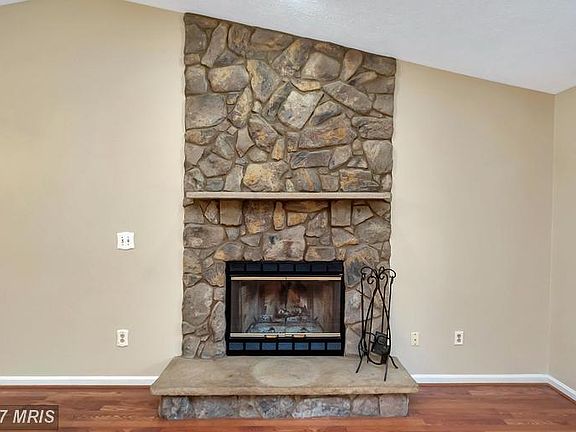 Living Room Stone Fireplace