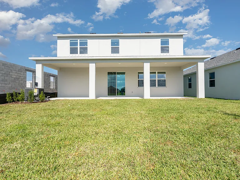 Large covered back patio