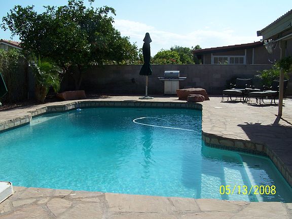 Huge Pool with flagstone decking