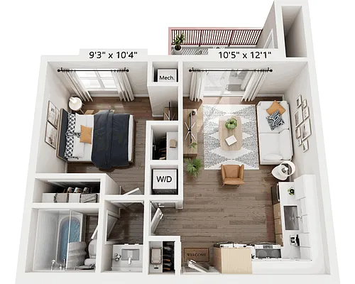 Floor plan Cashmere (A1A)