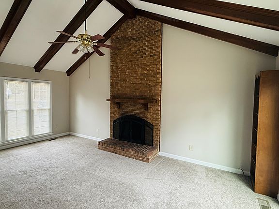 Living area with fireplace