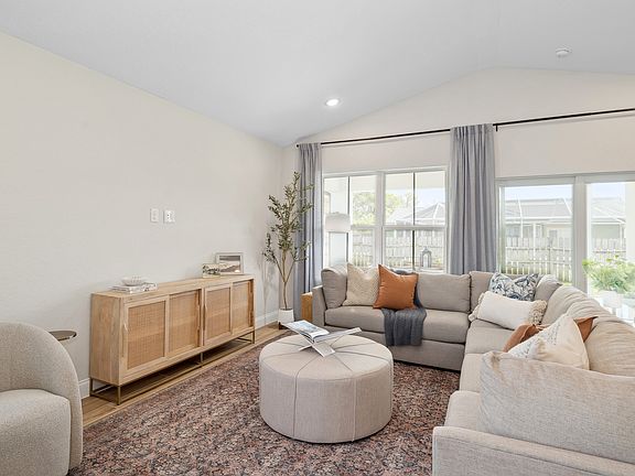Vaulted ceiling in great room