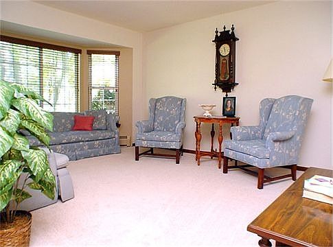 Living Room Bay Window Provides Natural Light
