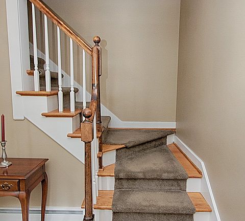 Turned stairs to 2nd floor