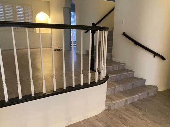 View of Living Room and Entry from Dining Room