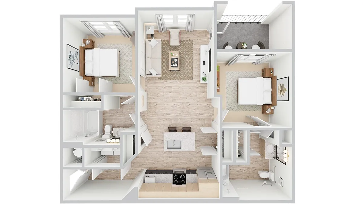 Floor plan Whispering Pines - B1