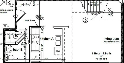 Floor plan 1Bd15Ba697