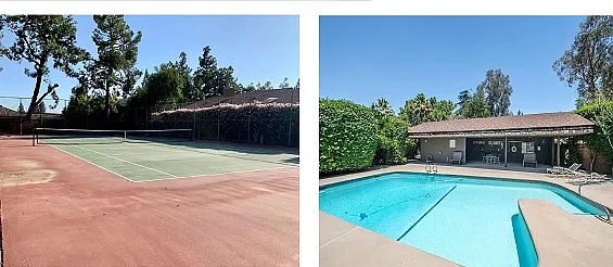 3 pools, tennis court and club house.