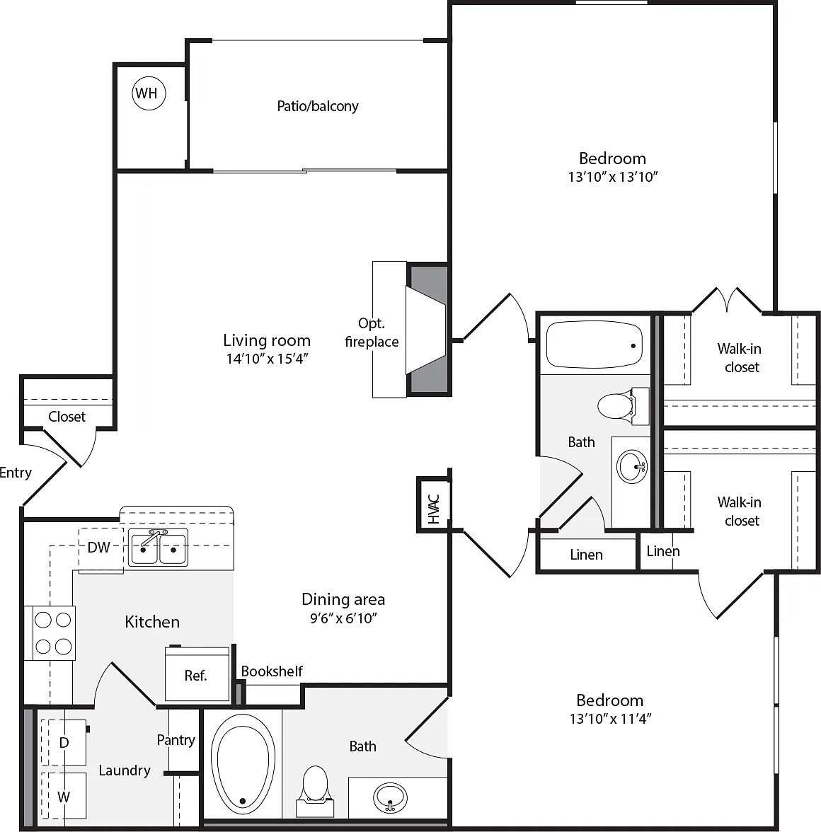 Floor plan 2 Bedrooms D