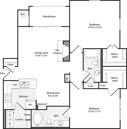 Floor plan 2 Bedrooms D