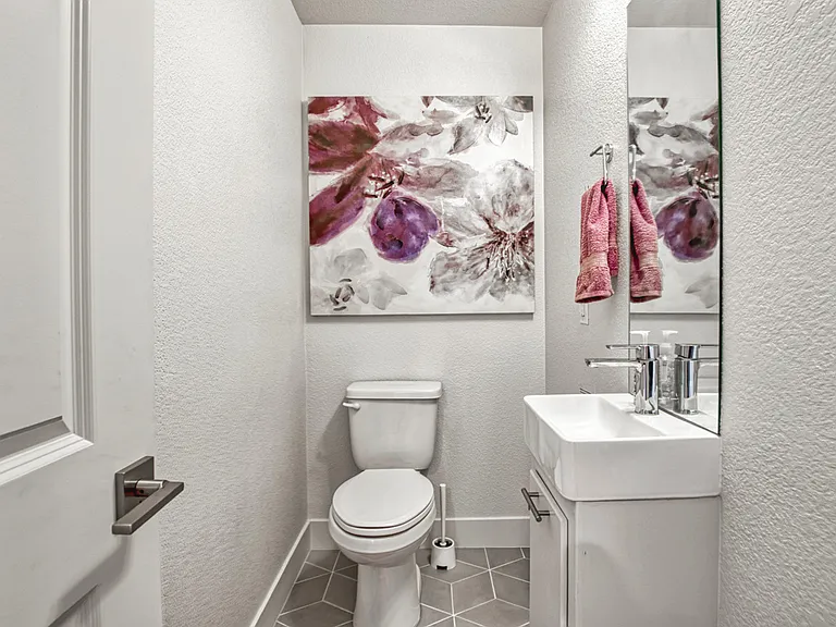 Powder room on second floor